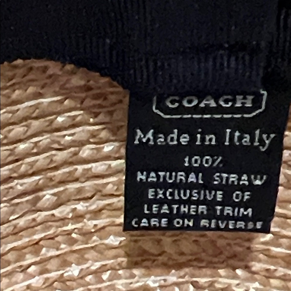 COACH CLOCHE STRAW HAT MADE IN ITALY - NWOT - Picture 5 of 10